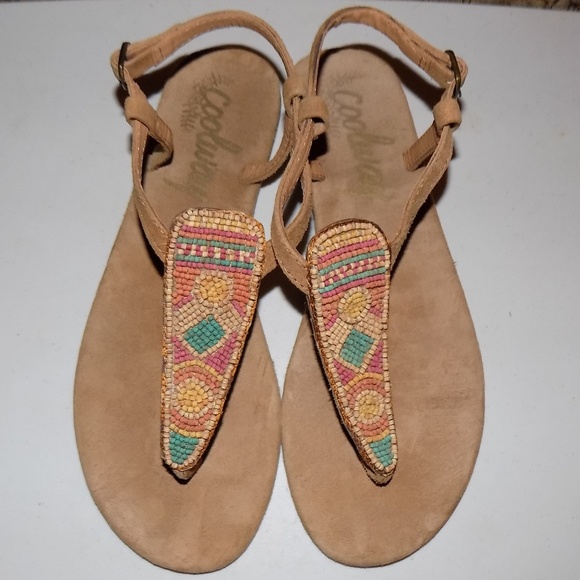 Coolway Suede leather beaded US40 - Picture 1 of 8
